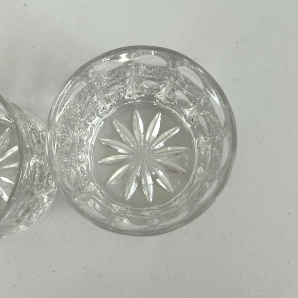 Crystal Double Old Fashion Rocks Glass Set of 3 Glasses Whiskey Barware - Picture 3 of 10